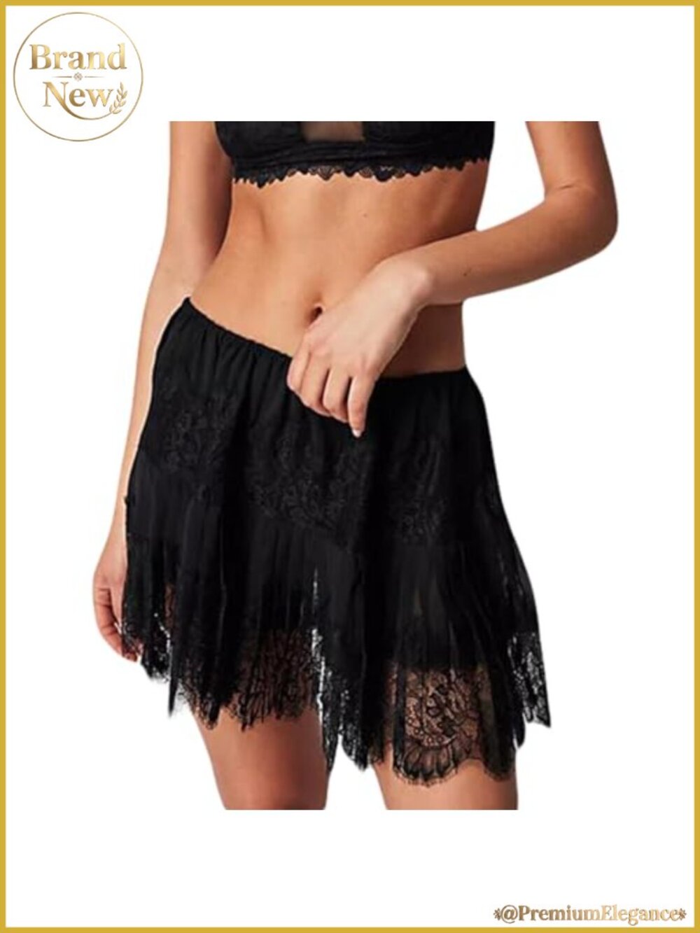 Women Lace Mini Skirt Low Rise Half Slip Ruffle Layered Flowy Y2K Short Skirt